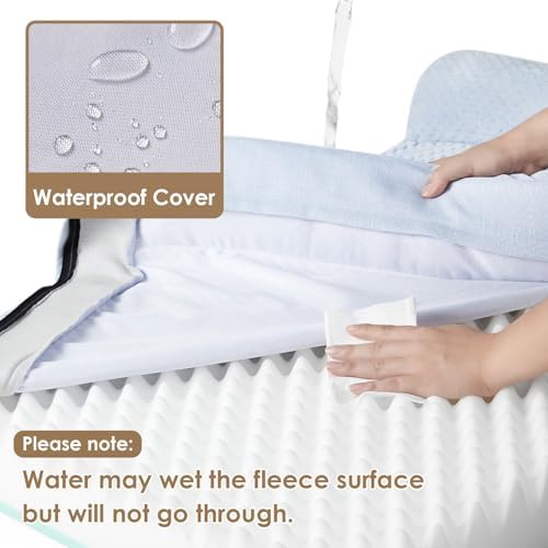 EHEYCIGA Orthopedic Dog Bed, Medium Memory Foam Dog Bed, Washblue