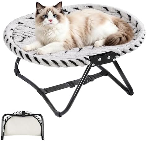 Foldable Pet Cot - No-Assembly Raised Bed for Cats & Small Dogs