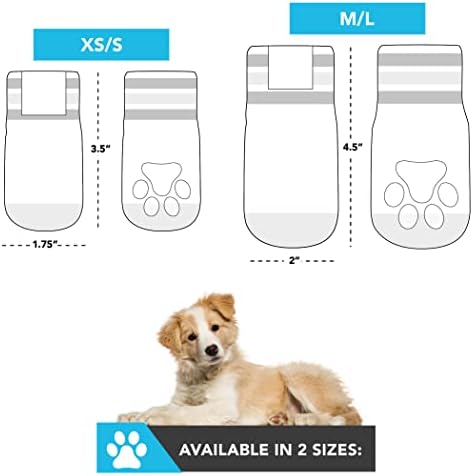 NFL Kansas City Chiefs Anti Slip Dog Socks with Elastic Ribbed Top, Size Medium/Large. Indoor/Outdoor Socks, Best Dog Paw Protector, 2 Pairs, Cool Puppy Supplies with NFL Logo of Chiefs Team