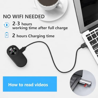 HD 1080P Cat Camera Collar with Video Record Wireless Mini Sport cam,Small Action Cameras,Body Camera for Pet Supplies Stuff Outdoor/Inoor Birthday Gift No WiFi（Black）