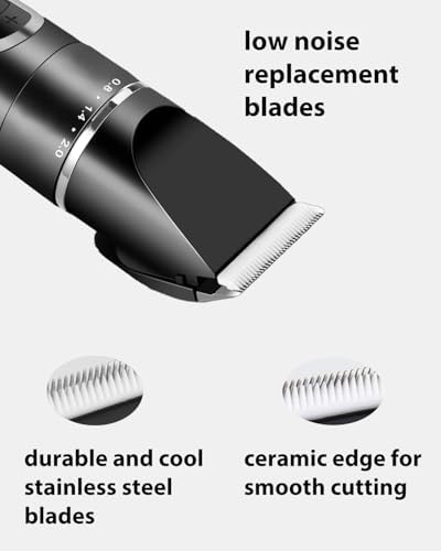 2 Pack Dog Grooming Replacement Blades for HOLDOG Dog Grooming Kit, Ceramic Edge for Smooth Cutting Compatible with HOLDOG Cat Clippers, 2 Cleaning Brush