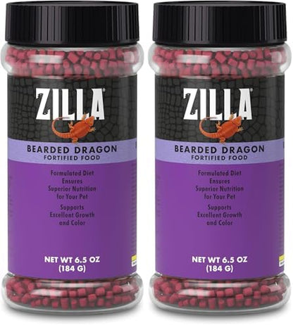 Zilla Bearded Dragon Extruded Food Pellets 6.5 Ounces (Pack of 2)