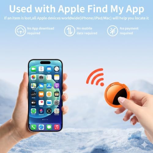 2 Pack Tracker Tags Finder Apple Find My MFi Certified Waterproof iOS Only