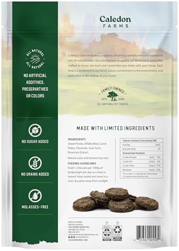 Caledon Farms Harvest Biscuits - Carrot & Alfalfa Recipe Horse Treats 32oz