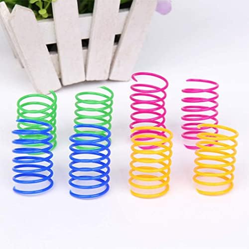 Andiker Cat Spring Toy, 12 Pc Colorful Cat Kicker Toys Interactive Cat Toys for Indoor Cats Swatting, Biting, Hunting to Kill Time and Keep Fit