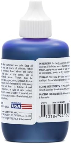 Jeffers Equine Thrush Away 2 oz Iodine Hoof Treatment for Horses