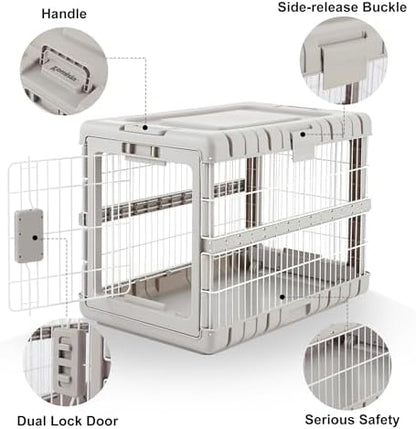 ZOMISIA 28" L Collapsible Dog Crate for Dogs, Heavy Duty Dog Kennel Indoor