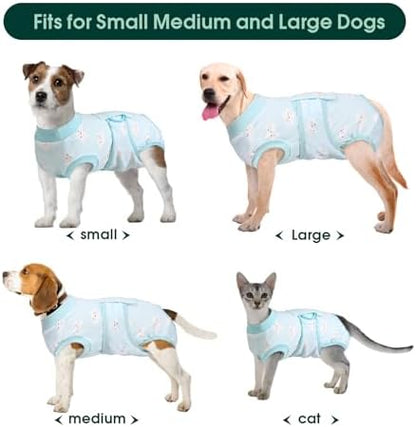Kuoser Recovery Suit for Dogs Cats, Soft Dog Surgery Suit Female Male Spay