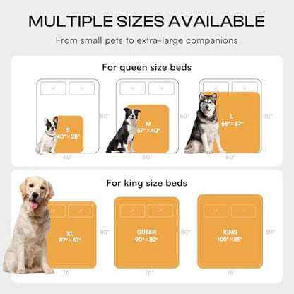 Luciphia Waterproof Pet Blanket, Liquid Pee Proof Dog Blanket for Sofa Bed Couch, Reversible Sherpa Fleece Furniture Protector Cover for Small Medium Large Dogs Cats, Dark Gray Medium（57" x 40"）