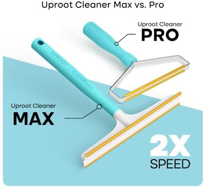 Uproot Cleaner Max Dog Hair Remover for Car & Carpet - Rake for Pet Hair Removal - 2X Faster Than Uproot Cleaner Pro - Cat Remover for Large Fabrics & Rugs