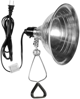 Simple Deluxe 1-Pack Clamp Lamp Light with 8.5 Inch Aluminum Reflector up to 150W E26 (no Bulb Included), Silver and Black