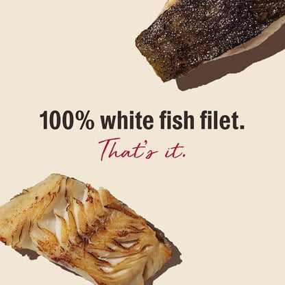The Honest Kitchen Wishes White Fish Filets Dog Treats, Human Grade Single Ingredient Dehydrated Fish Chews, High Protein Limited Ingredient Training Treats for Dogs, 3 oz
