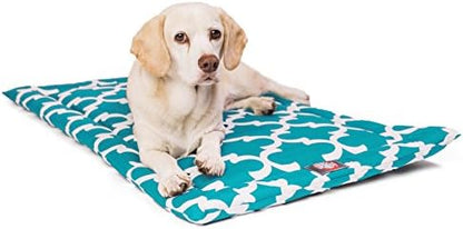 48" Trellis Teal Blue Crate Dog Bed Mat By Majestic Pet Products