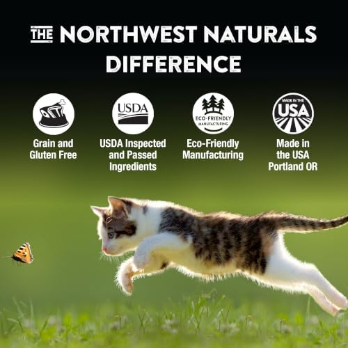 Northwest Naturals Freeze-Dried Whitefish Cat & Kitten Food – Bite-Sized Nibbles, Healthy, Limited, Human-Grade Ingredients, All-Natural, High-Protein Raw Diet, Complete & Balanced, 11 oz (Pack of 3)
