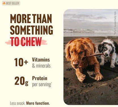 Natural Farm Odor-Free Collagen Chews, (12-Inch, 12-Pack), Long Lasting Bully Sticks & Rawhide Alternative Dog Treats, 95% Collagen, High Protein Best Dental Dog Treats – Medium & Large Dogs