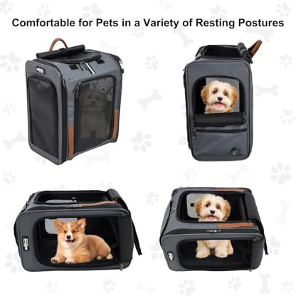 EliteField Deluxe Backpack Pet Carrier for Cats and Dogs (3-Year Warranty)