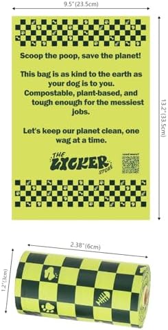 WBG1000B-20SET 13 in. x 9 in. Extra Thick Leak Proof Unscented Dog Poop Bags, Green (300 Count, 20-Rolls)