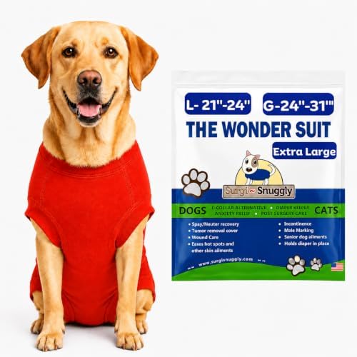 Surgi Snuggly Dog Surgery Recovery Suit, Cone Alternative, Spay/Neuter XL