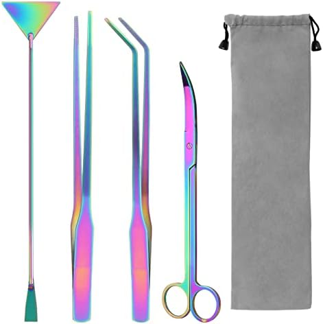 15" Aquarium Aquascape Tools Kit 4P Stainless Steel Aquascaping Set