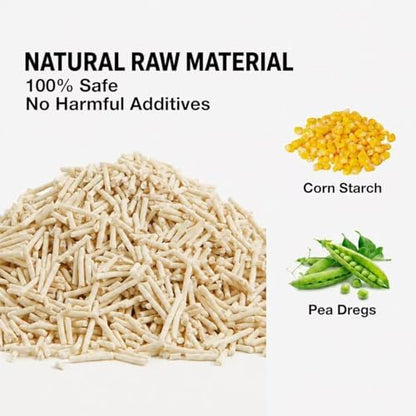 Bulk Tofu Cat Litter, Fast Clumping Low Tracking 33.6 lb, 6 Bags