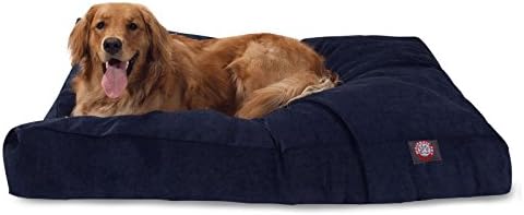 Majestic Pet Rectangular Dog Bed, Medium, 36x29x4 in, Washable, Marine