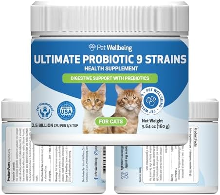 Pet Wellbeing Ultimate Probiotic 9 Strains for Cats - Gut Health, 160 g