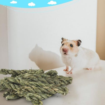 12pcs Timothy Hay Grass-Stick Chew Toys - Natural Dental Chew Snacks for Rabbits, Bunnies & Small Pets: Guinea Pigs, Chinchillas, Hamsters