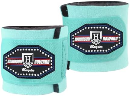 Harrison Howard Durable Shock-Absorbent Breathable Impact Protection Pastern Wraps for Horse Sold in Pairs Summer Mint