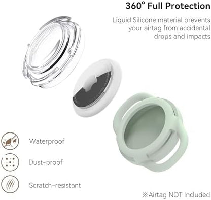 Waterproof AirTag Holder for Dog Collar, Soft Slide-On Dog AirTag Holder