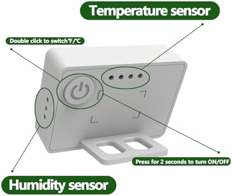 Reptile Thermometer Hygrometer with Climate Comfort Indicator, Fast Accurate LCD Digital Temperature & Humidity Monitor for Terrarium, Bearded Dragon, Gecko, Snake Tank