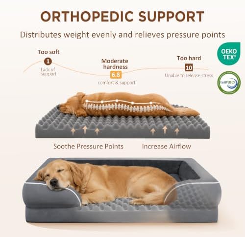 Comfort Expression Waterproof Orthopedic Dog Beds for Extra Large Dog