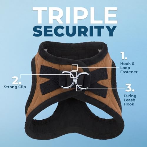 Voyager Step-in Plush Dog Vest Harness -Beige Plush, X-Small
