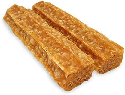 Happy Teeth Natural Cheese Dog Chews | Peanut Butter Flavor | Dental Chew | Protein Rich | Gluten Free - Lactose Free - Wheat Free - Soy Free | 2 Happy Teeth Chews per Resealable Pouch (Pack of 2)