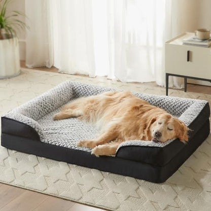 LEXTRO Orthopedic Dog Beds for Large Dogs, Comfy Washable Dog Couch Bed