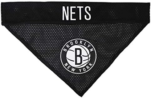 Pets First NBA Dog Bandana - Brooklyn Nets Reversible Pet Bandana. 2 Sided Home & Away Sports Bandana with a PREMIUM Embroidery TEAM Logo, Small/Medium