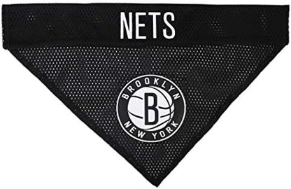 Pets First NBA Dog Bandana - Brooklyn Nets Reversible Pet Bandana. 2 Sided Home & Away Sports Bandana with a PREMIUM Embroidery TEAM Logo, Small/Medium