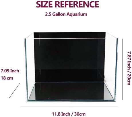 2.5 Gallon Fish Tank Starter Kits, with Led Light, Filter Pump, Cover, Small Fish Tank Betta Aquarium (30x18x20CM)