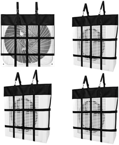 Tessco for you 4 Pcs Box Fan Holders for Horse Stall, Nylon Bag,Black