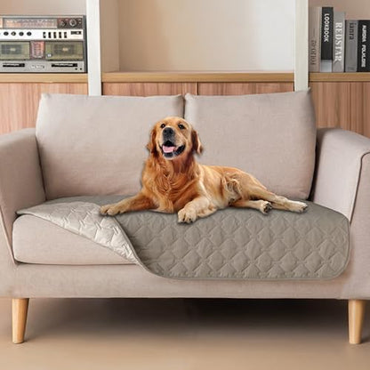 gogobunny Waterproof Loveseat Cover, Reversible Dog Cat Blanket for Couch