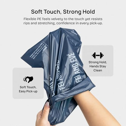 Fei & Eve Dog Poop Bags 20 Rolls, Extra Thick 25 Micron & 100% Leak-Proof
