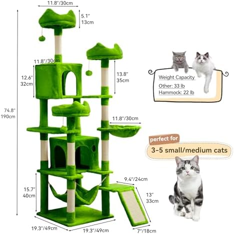 YITAHOME 75inch Cat Trees for Large Cats