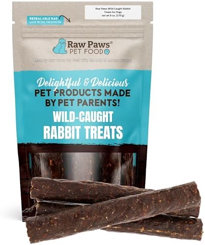 Raw Paws Wild-Caught Rabbit Dogs Treats, 6-oz - Single Ingredient