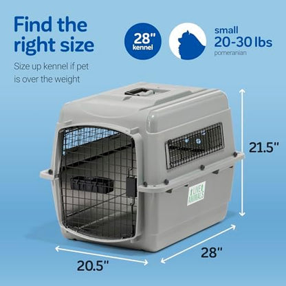 Petmate Sky Kennel for Air Travel, 28in Dog Crate for Pets 15 to 30lbs