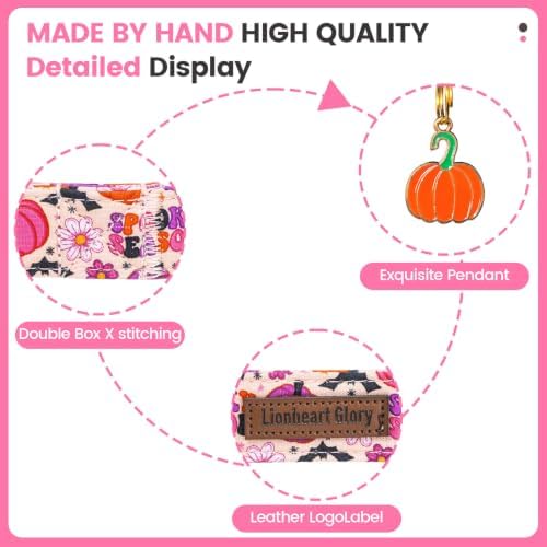 Fall Dog Collar, Halloween Pumpkin Floral Design Pet Collar for Small Dogs