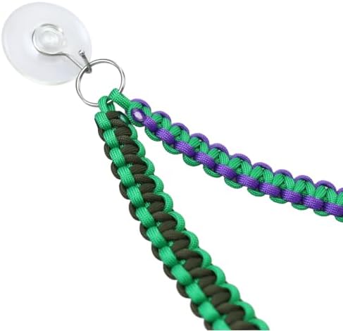 Paracord Reptile Climbing Vine Rope with Suction Cups for Crested Geckos, Chameleons, Anoles, Tree Frogs – Durable Terrarium Climbing Rope Habitat Accessory