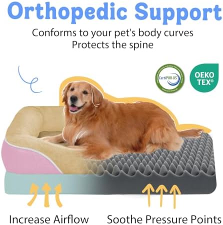 Chez Paw Orthopedic Washable XXL Dog Bed for Extra Large Dogs