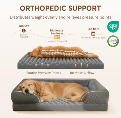Comfort Expression Waterproof Orthopedic Dog Beds for Extra Large Dog