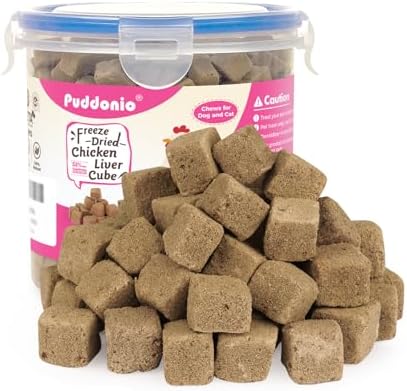 Freeze Dried Chicken Liver Treats for Dogs & Cats, 6 oz