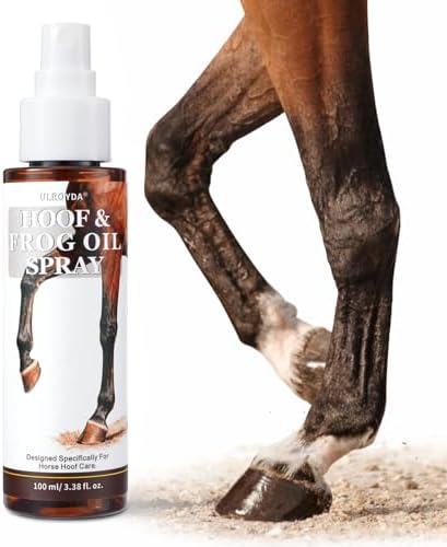 Hoof Oil Spray for Horse – Deep Hydration & Frog Care | Jojoba, Coconut & Tea Tree Formula | Repairs Dry, Cracked, Brittle Hooves & Boosts Natural Shine | 3.38 oz