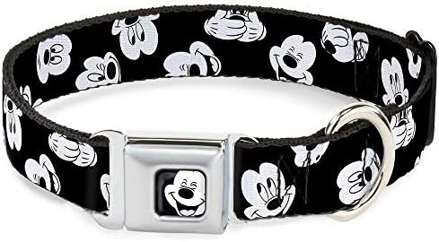 Dog Collar Seatbelt Buckle Alice In Wonderland Kaleidoscope Scenes 18 to 32 Inches 1.5 Inch Wide
